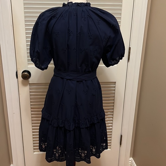 Antonio Melani Tatum Embroidered Eyelet Dress in Abyss, Size 8 - Picture 9 of 16